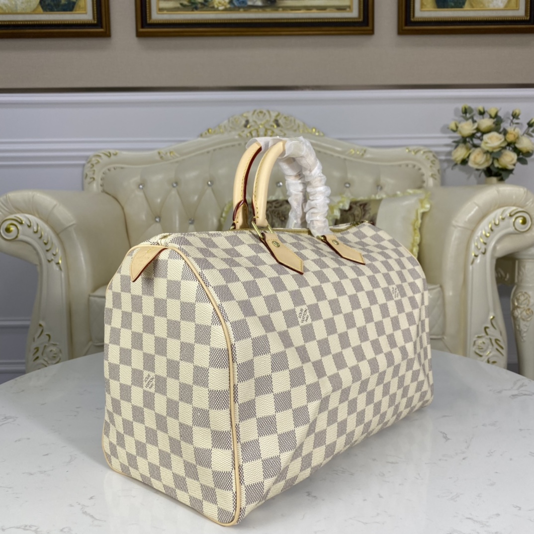 Louis Vuitton SPEEDY BANDOULIERE 35 Damier Azur Handbag N41369 